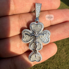 Moissanite Jesus Cross Crucifix Pendant