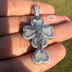 Moissanite Jesus Cross Crucifix Pendant
