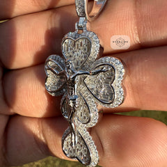 Moissanite Jesus Cross Crucifix Pendant