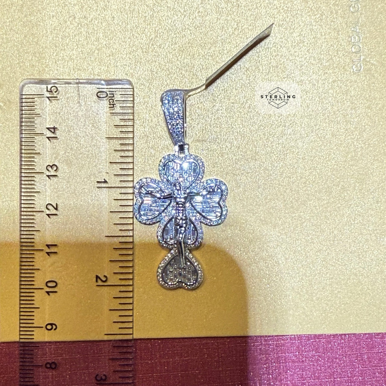 Moissanite Jesus Cross Crucifix Pendant
