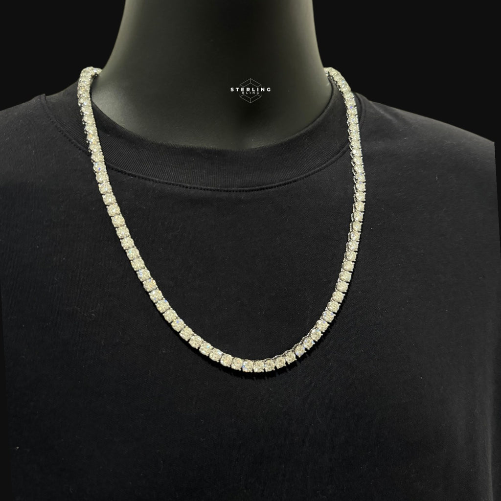 Moissanite 6mm Tennis Chain 925 Sterling Silver