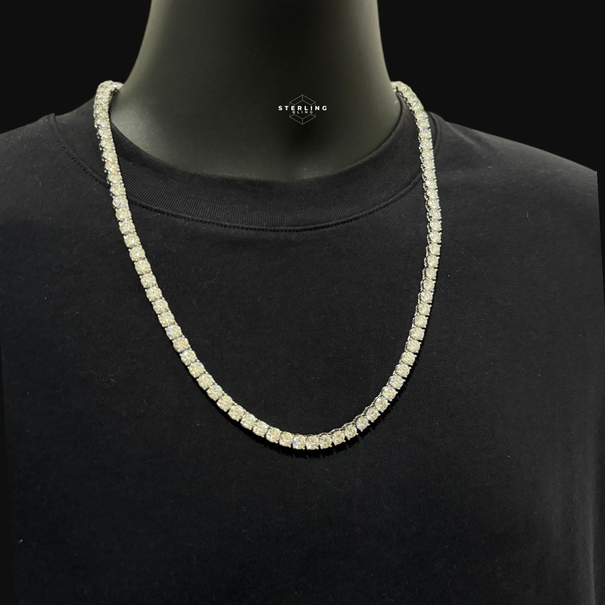 Moissanite 6mm Tennis Chain 925 Sterling Silver