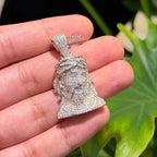 Moissanite Jesus Bust Pendant
