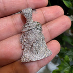 Moissanite Jesus Bust Pendant