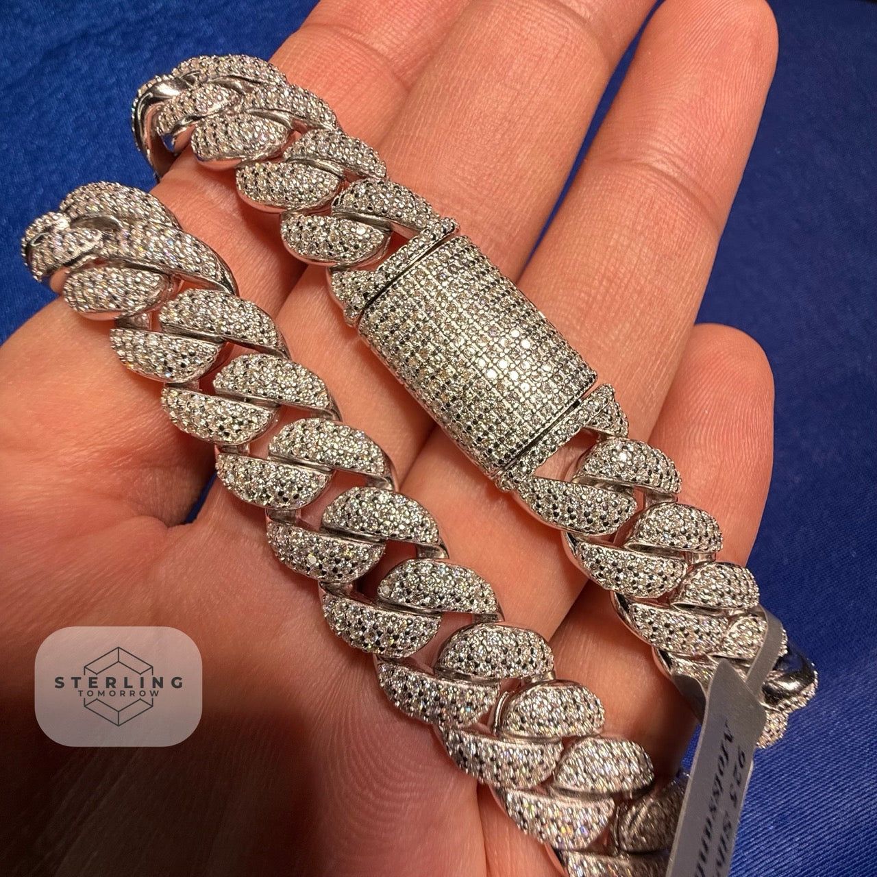 12mm Moissanite Miami Cuban Chain