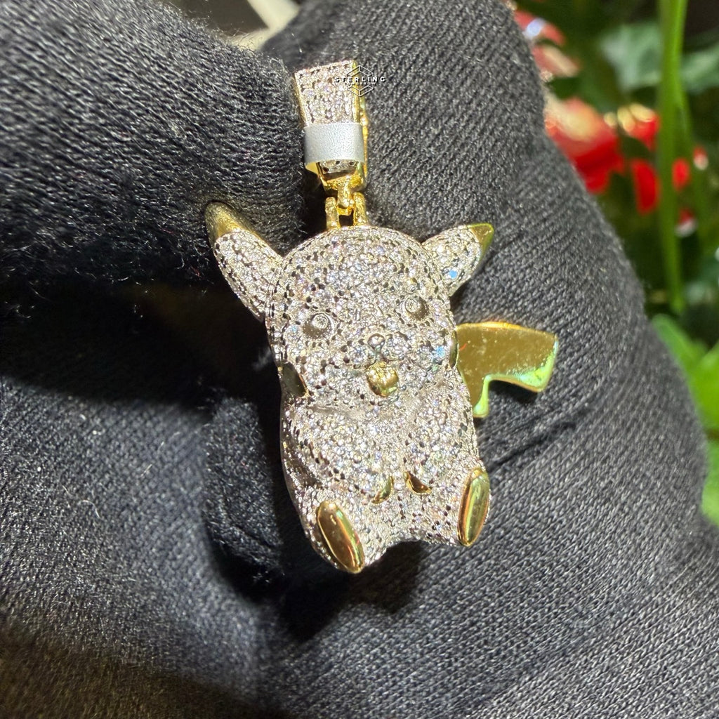 Moissanite Cartoon Mouse Pendant