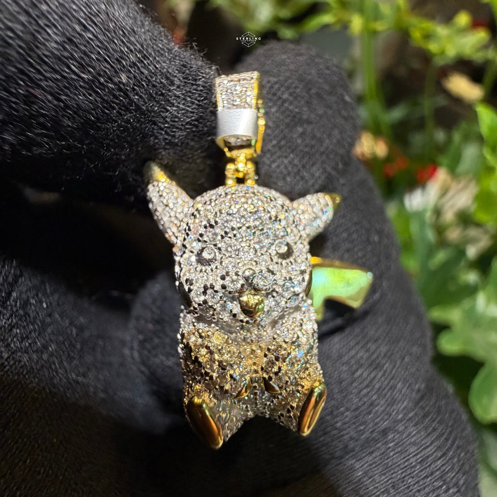 Moissanite Cartoon Mouse Pendant