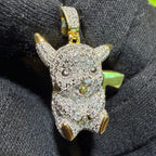 Moissanite Cartoon Mouse Pendant