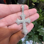 Moissanite Mosaic Set Cross Pendant