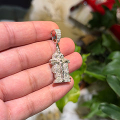 Moissanite Small Jesus Crucifix Pendant