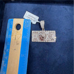 Moissanite $100 Benjamin Franklin Money Pendant, Iced Out Dollar Bill Necklace, 925 Silver Hip Hop