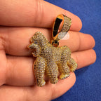 14K Gold Plated Gorilla Iced Out Pendant CZ Diamond Hip Hop Bling + FREE Rope Chain