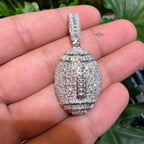 Moissanite Football Iced Pendant