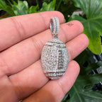 Moissanite Football Iced Pendant