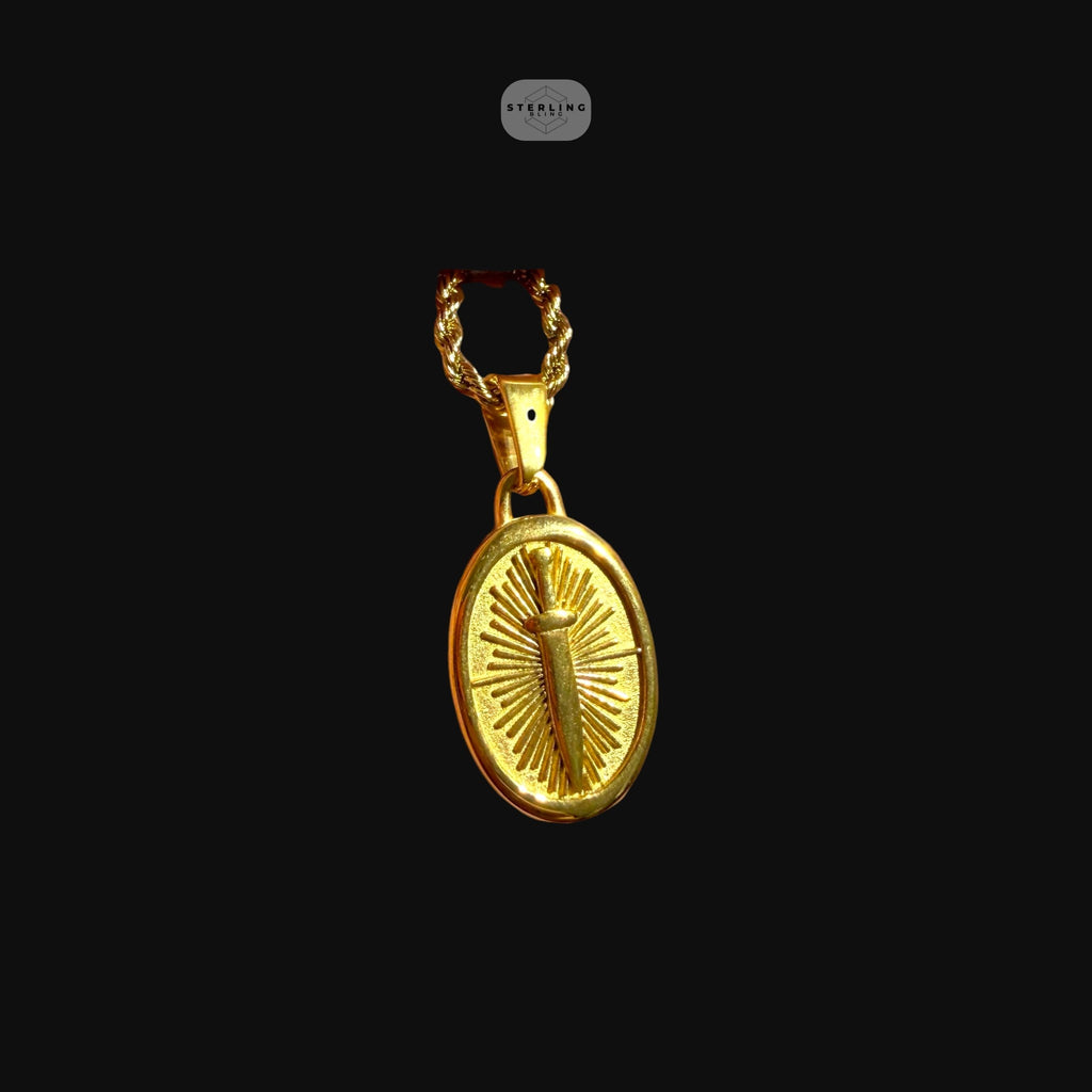 Gold Dagger Pendant Necklace, Stainless Steel Necklace for Men, Sword Knife Pendant, 14K Gold Waterproof Necklace, Gift for Him, Hypoallergenic Jewelry