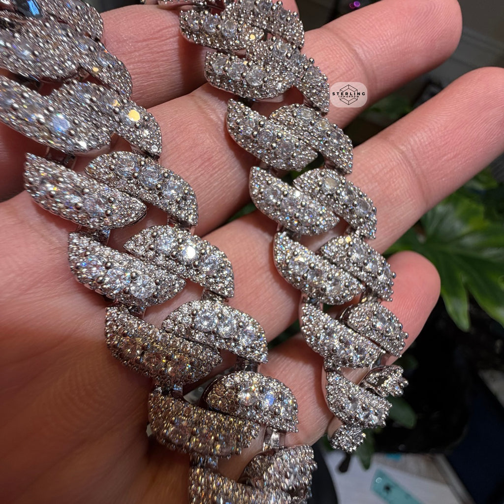 Men’s Triple Layer 18mm Cuban Chain | Iced Out CZ Miami Link 14K Gold Finish Tarnish Resistant