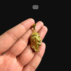 Gold Jesus Pendant Necklace, Stainless Steel Necklace for Men, Religious Christian Pendant, 14K Gold Waterproof Necklace, Gift for Him