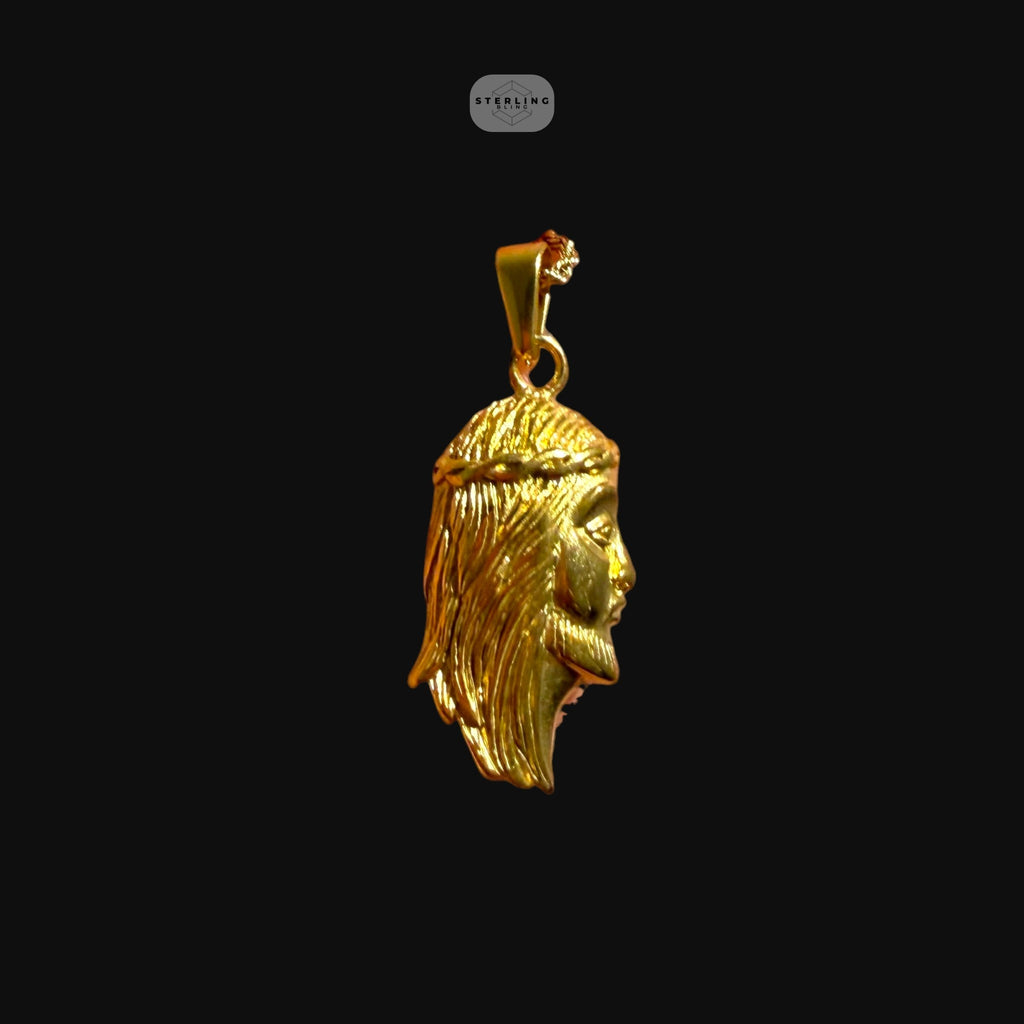 Gold Jesus Pendant Necklace, Stainless Steel Necklace for Men, Religious Christian Pendant, 14K Gold Waterproof Necklace, Gift for Him