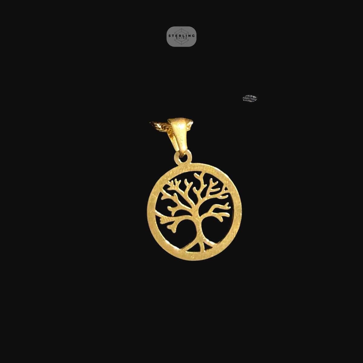 Gold Tree of Life Pendant Necklace, Stainless Steel Necklace for Men Women, Symbolic Family Pendant, 14K Gold Waterproof Necklace, Gift