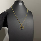 Gold Tree of Life Pendant Necklace, Stainless Steel Necklace for Men Women, Symbolic Family Pendant, 14K Gold Waterproof Necklace, Gift