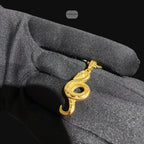 Gold Snake Pendant Necklace, Stainless Steel Necklace for Men, Cobra Pendant, 14K Gold Waterproof Necklace, Gift for Him, Hypoallergenic Jewelry