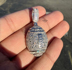 Moissanite Football Iced Pendant