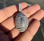 Moissanite Football Iced Pendant