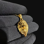 Gold Lion Pendant Necklace, Stainless Steel Necklace for Men, Lion Head Charm, 14K Gold Waterproof Necklace, Gift for Him, Hypoallergenic Jewelry
