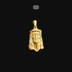 Gold Jesus Face Pendant Necklace, Stainless Steel Necklace for Men, Religious Christian Pendant, 14K Gold Waterproof Necklace, Gift for Him