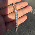 7mm Rose Gold Iced Out Sides Moissanite Tennis Bracelet