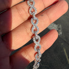925 Sterling Silver 8mm 8" Infinity Bracelet