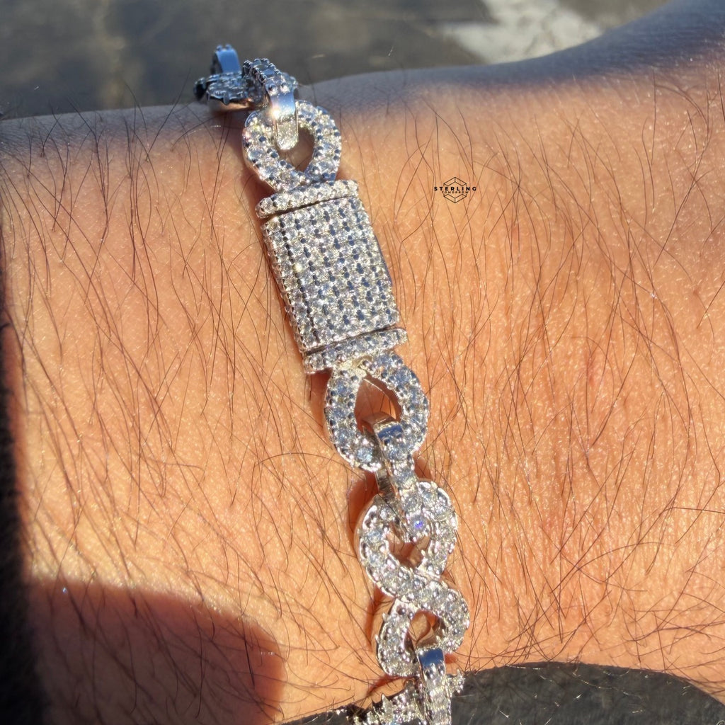 925 Sterling Silver 8mm 8" Infinity Bracelet