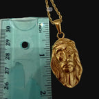 Gold Jesus Charm Pendant Necklace, Stainless Steel Necklace for Men, Religious Christian Pendant, 14K Gold Waterproof Necklace, Gift for Him (Copy)