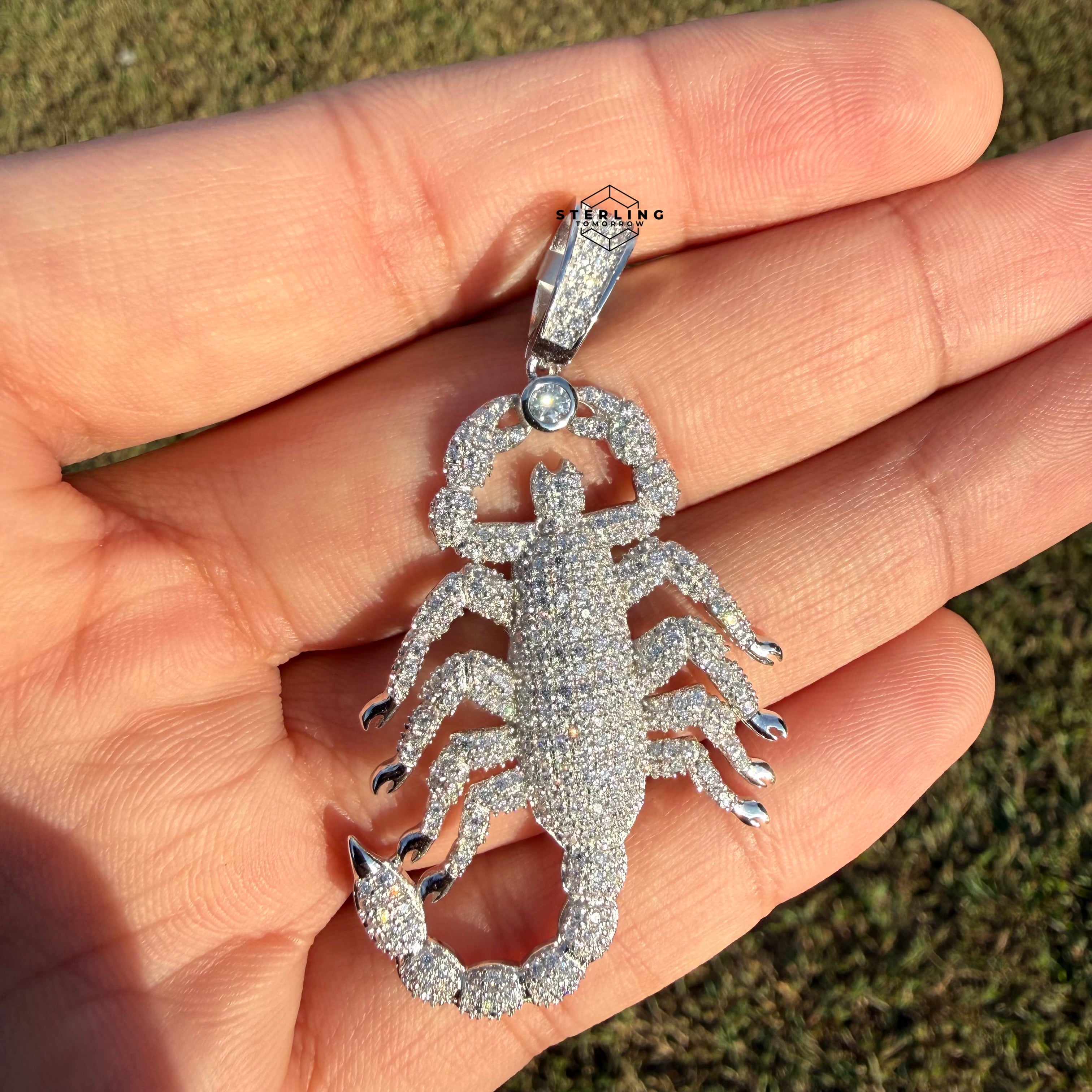 Moissanite Scorpion Iced Pendant