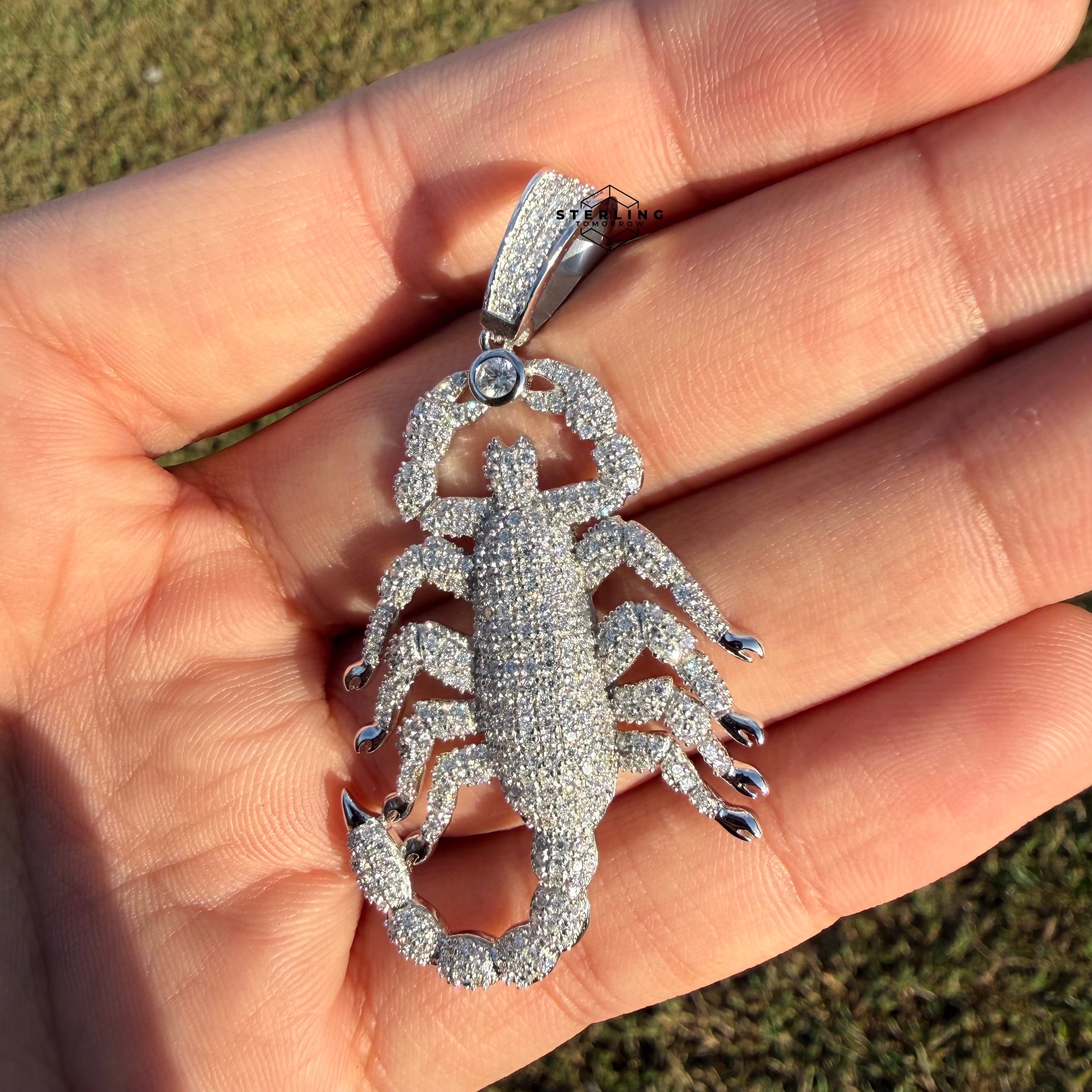 Moissanite Scorpion Iced Pendant