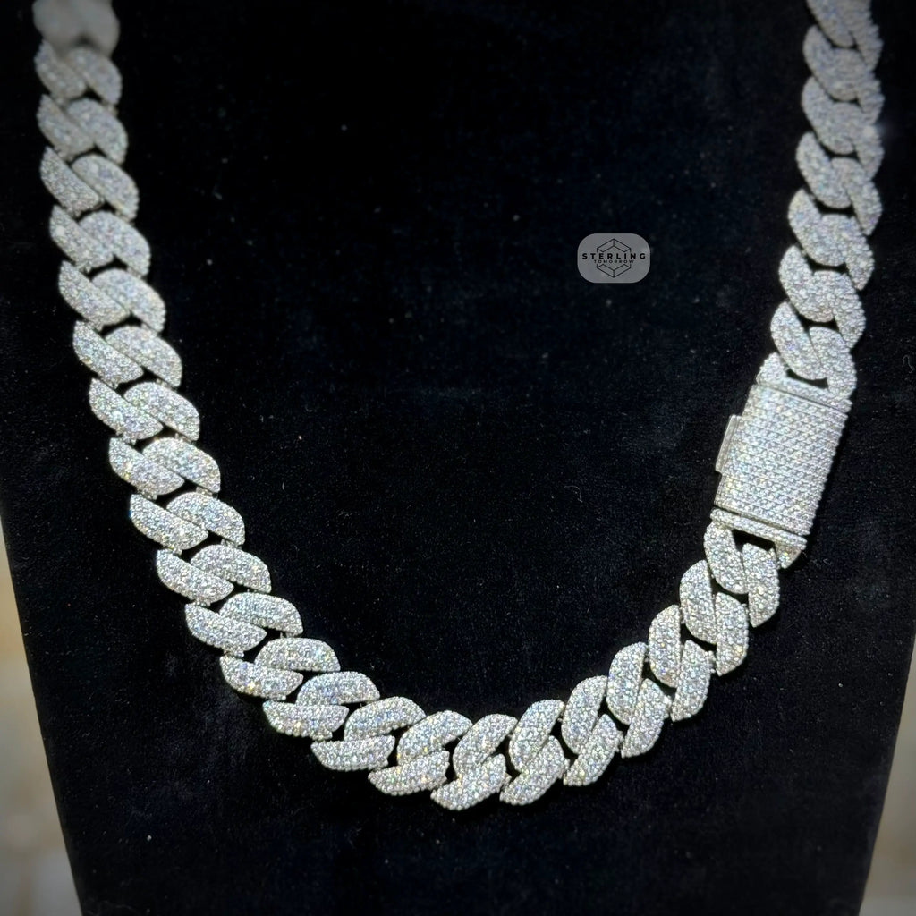 Men’s Triple Layer 18mm Cuban Chain | Iced Out CZ Miami Link 14K Gold Finish Tarnish Resistant