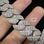 Men’s Triple Layer 18mm Cuban Chain | Iced Out CZ Miami Link 14K Gold Finish Tarnish Resistant