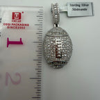 Moissanite Football Rose Iced Pendant