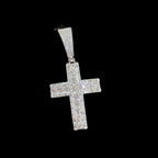 Iced Out Moissanite Cross Pendant 925 Sterling Silver, VVS1 D Color Moissanite Cross Necklace, Hip Hop Cross Pendant for Men, GRA Certified Religious Jewelry