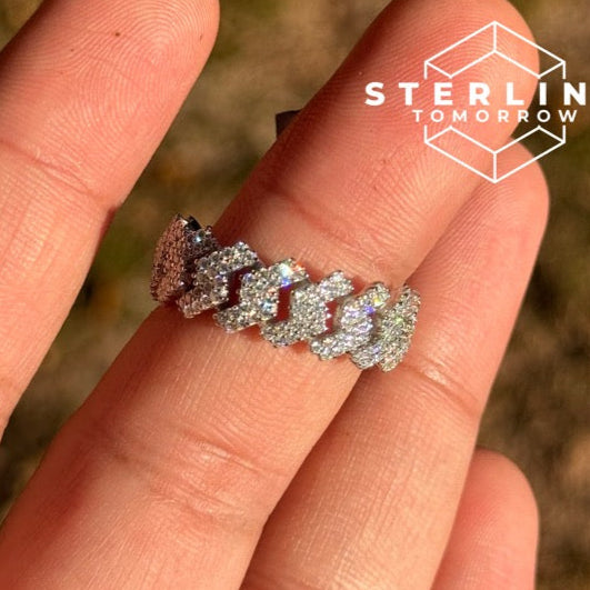 Cuban-Link Moissanite Ring