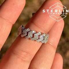 Cuban-Link Moissanite Ring