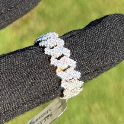 Cuban-Link Moissanite Ring