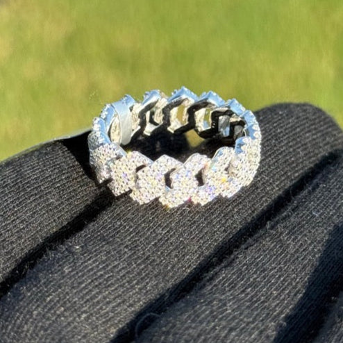 Cuban-Link Moissanite Ring