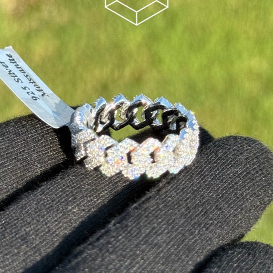 Cuban-Link Moissanite Ring