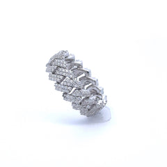 Cuban-Link Moissanite Ring