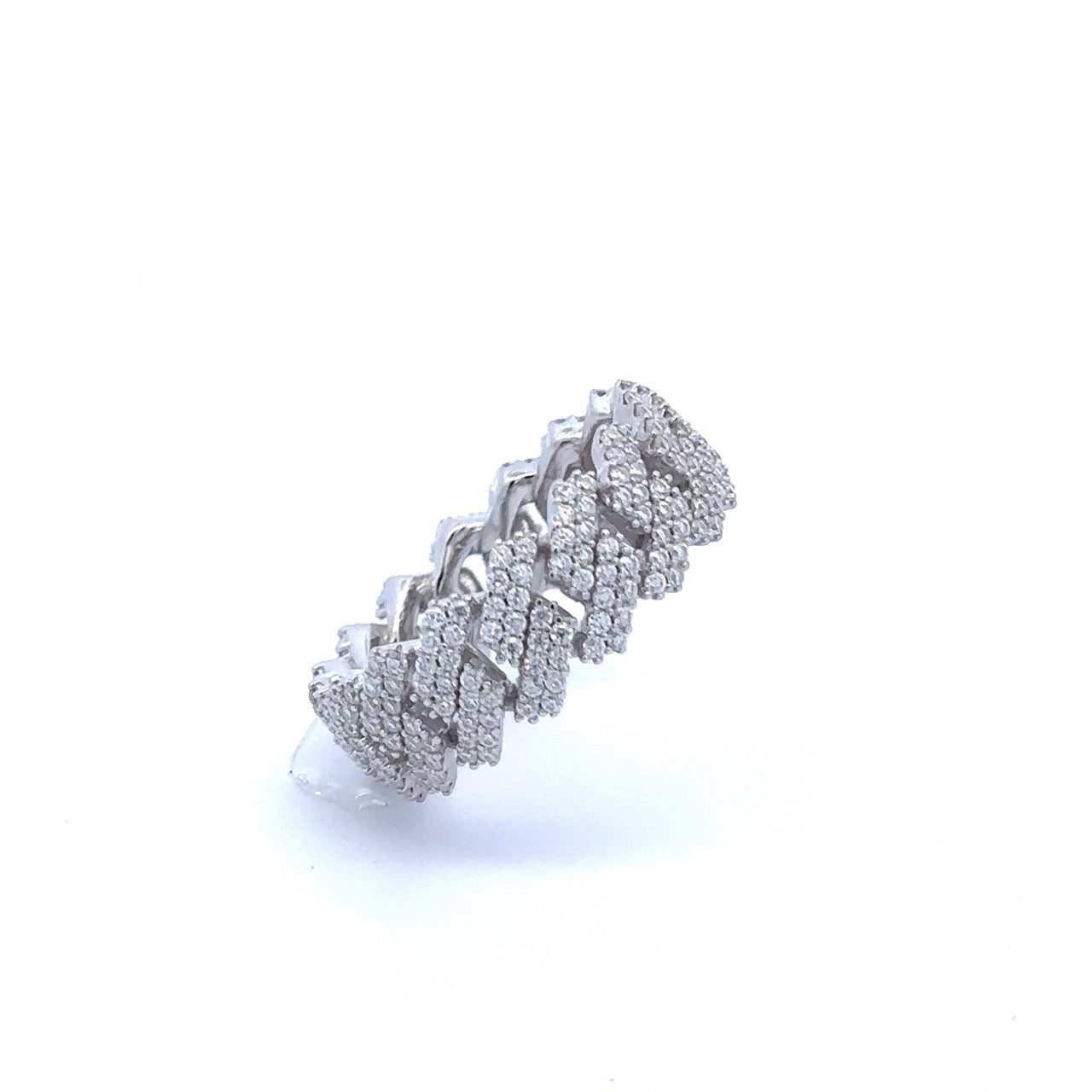 Cuban-Link Moissanite Ring