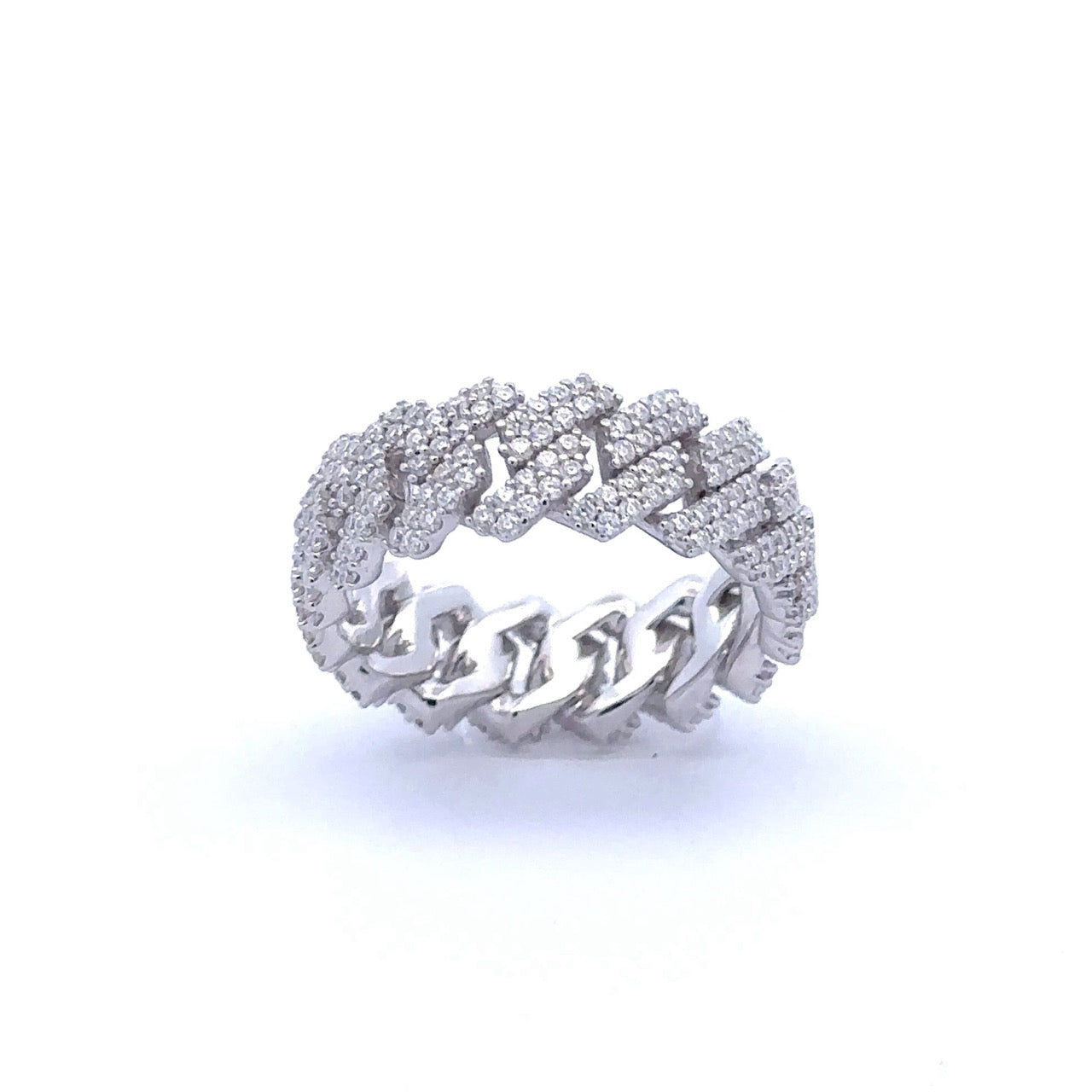 Cuban-Link Moissanite Ring