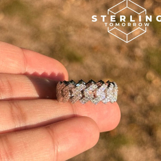 Cuban-Link Moissanite Ring