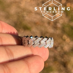 Cuban-Link Moissanite Ring