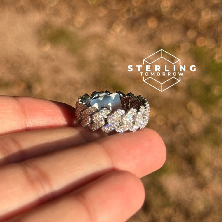 Cuban-Link Moissanite Ring